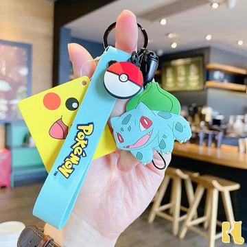 Pokemon 'Happy Bulbasaur' Keyring PVC Keychain