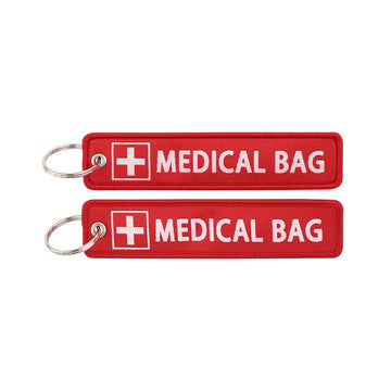Medical Bag Embroidered Keyring Keychain