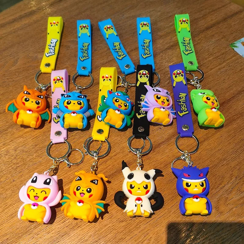 Pokemon 'Pikachu x Mew Cape' PVC Keyring Keychain