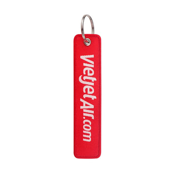 Airline Tag 'VietJet Air' Embroidered Keyring Keychain