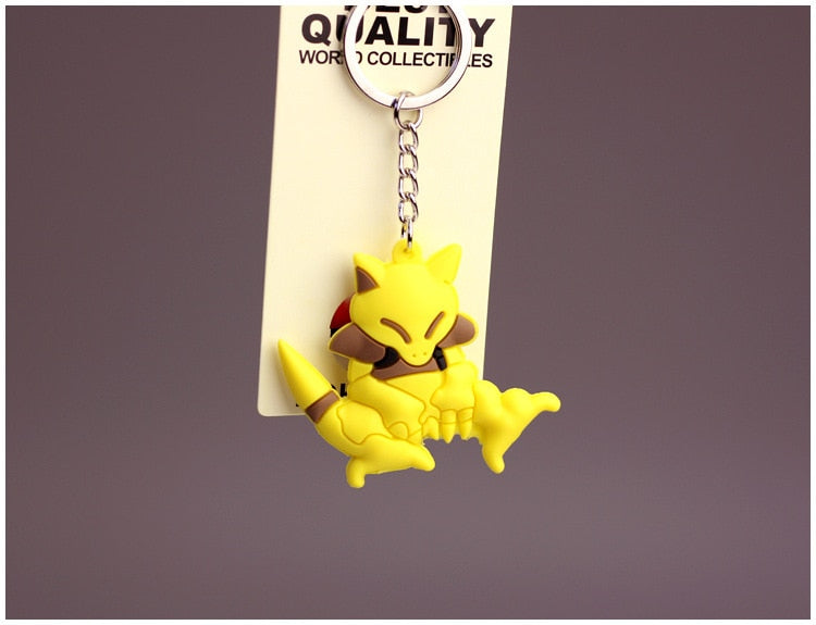 Pokemon 'Abra' Keyring Silicone Keychain