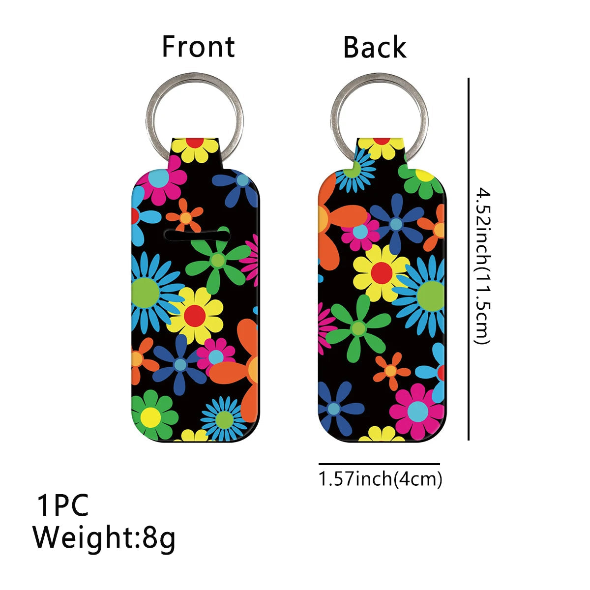 Colors of Nature Flowers Lipstick Holder Keychain