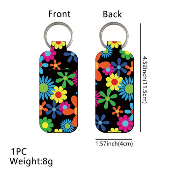 Colors of Nature Flowers Lipstick Holder Keychain