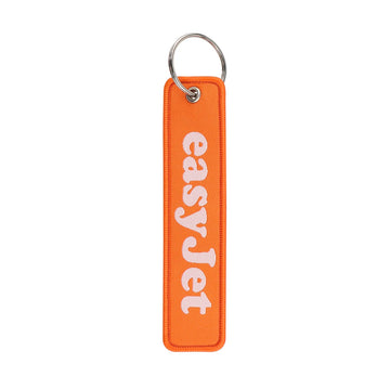 Airline Tag 'Easy Jet' Embroidered Keyring Keychain