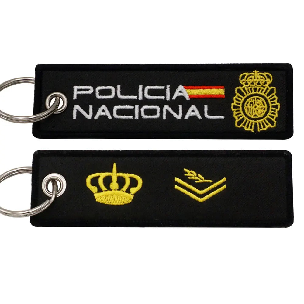 'POLICIA NACIONAL' Embroidered Keychain