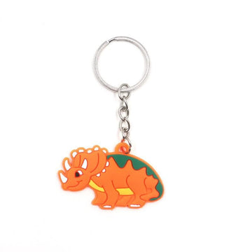 Cartoons 'Triceratops' Keyring Silicone Keychain