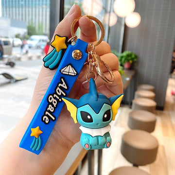 Pokemon 'Eevee | Vaporeon' Keyring PVC Keychain