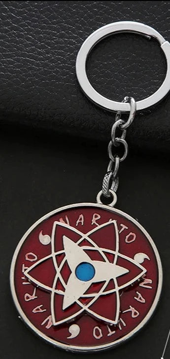 Naruto 'Sasuke Uchiha Rotating Spinning Sharingan 'Keyring Metal Keychain