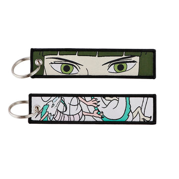 Spirited Away Dragon Haku and His Eyes Embroidered Keyring Keychain