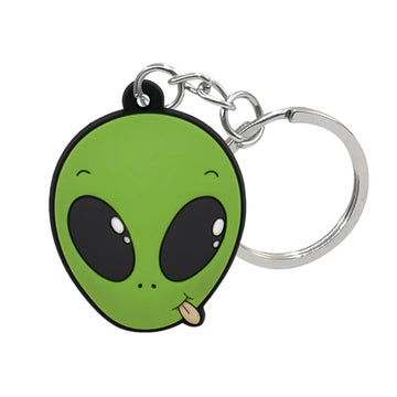'Funny Alien' Keyring Rubber Keychain