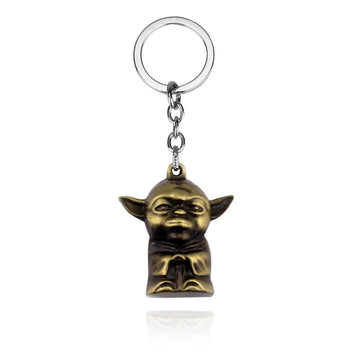 Star Wars 'Brass | Jedi Yoda' Keyring Metal Keychain