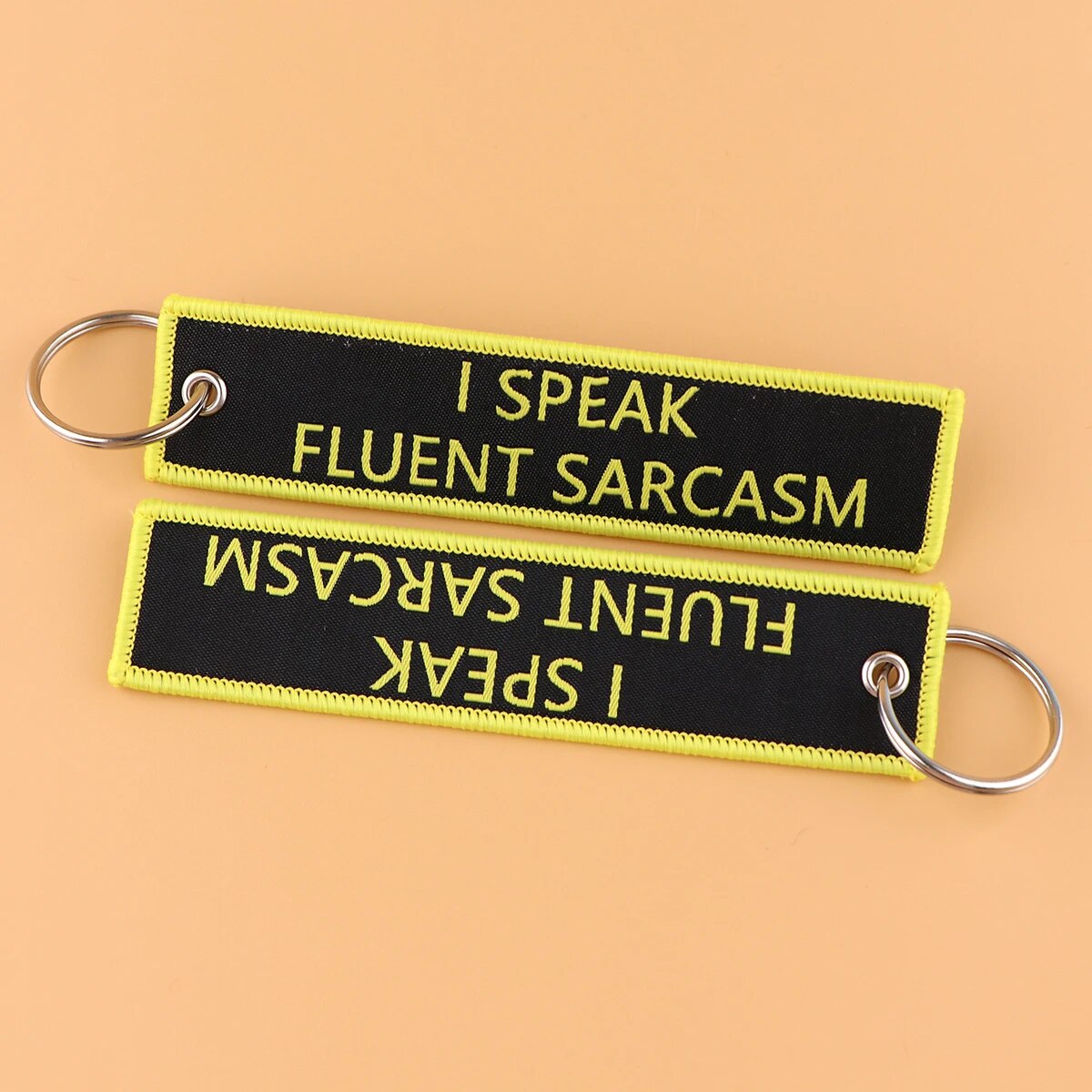 I Speak Fluent Sarcasm Embroidered Keychain
