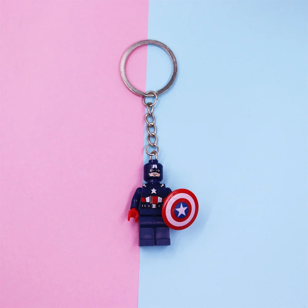 Captain America the Blocks Keyring Keyclain