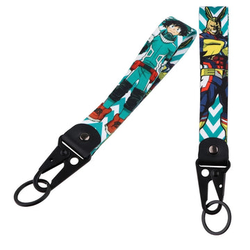My Hero Academia 'Izuku x All Might' Wrist Lanyard Keychain with Keyring Clip