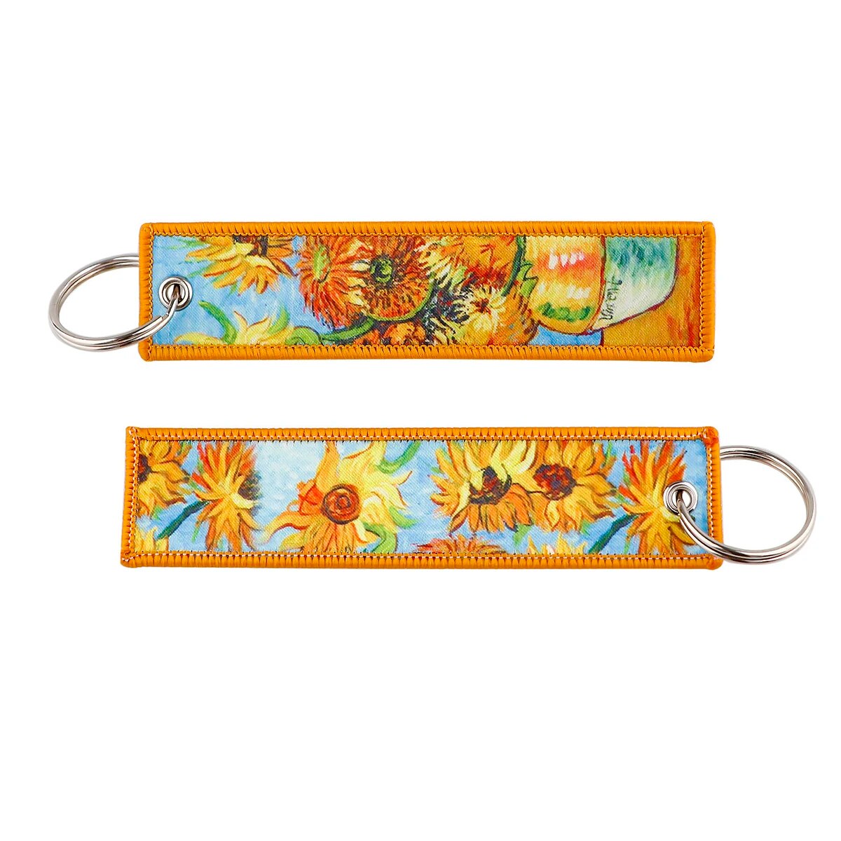 Van Gogh 'Sun Flower' Embroidered Keychain