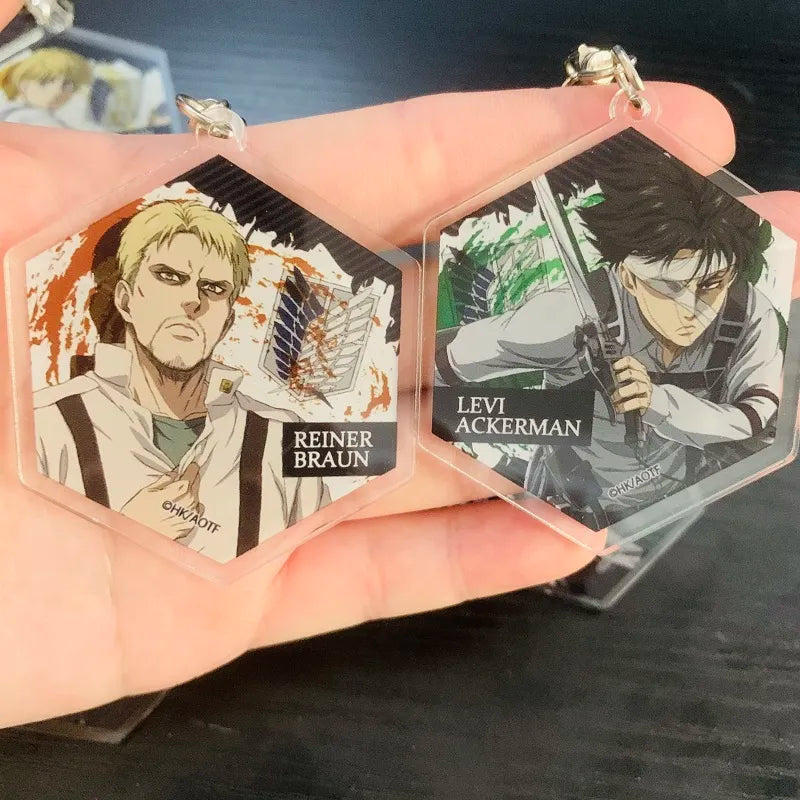 Attack On Titan 'Reiner Braun | Levi Ackerman' Keyring Plastic Keychain