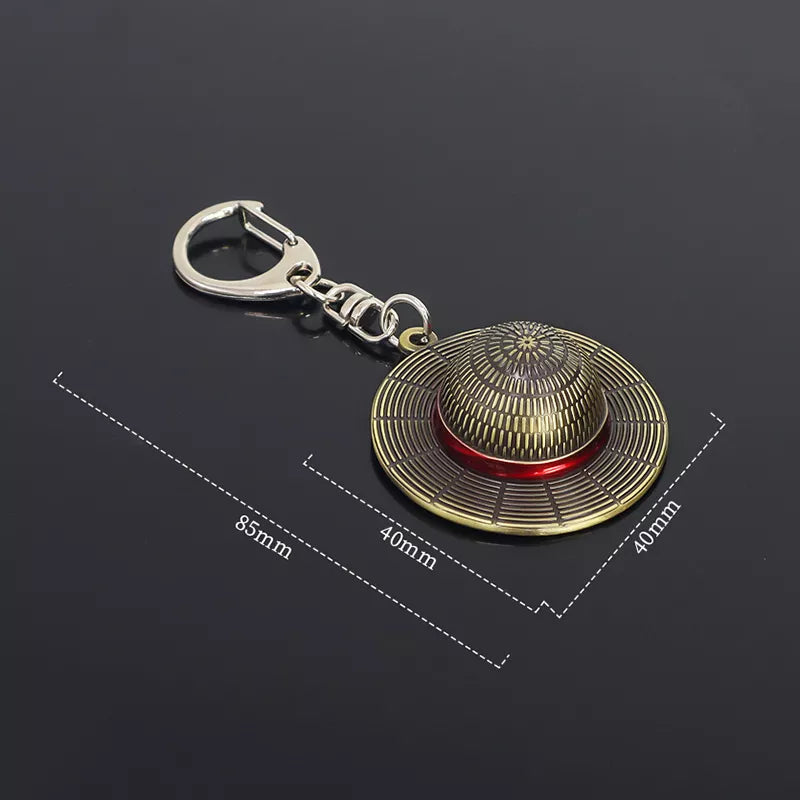 One  Piece 'Straw Hat' Keyring Metal Keychain