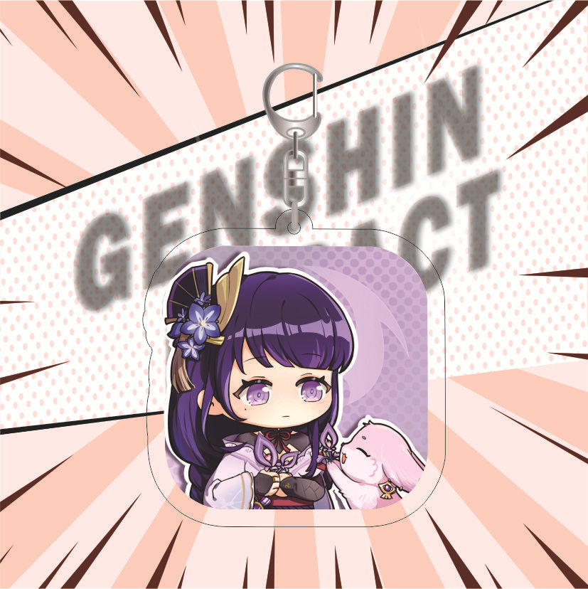 Genshin Impact 'Raiden Shogun' Keyring Resin Keychain