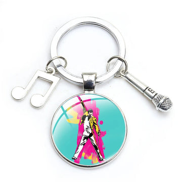 Freddie Mercury Keyring Metal Keychain