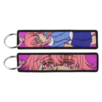 Future Diary 'Yuno Gasai' Embroidered Keychain