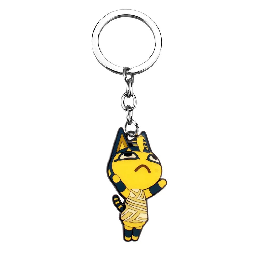 Animal Crossing 'Ankha' Enamel Keyring Keychain