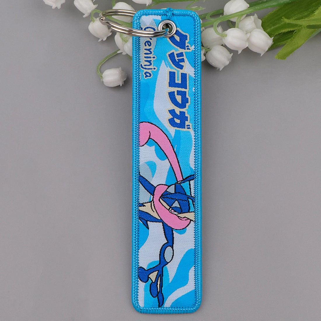 Pokemon 'Greninja' Embroidered Keyring Keychain