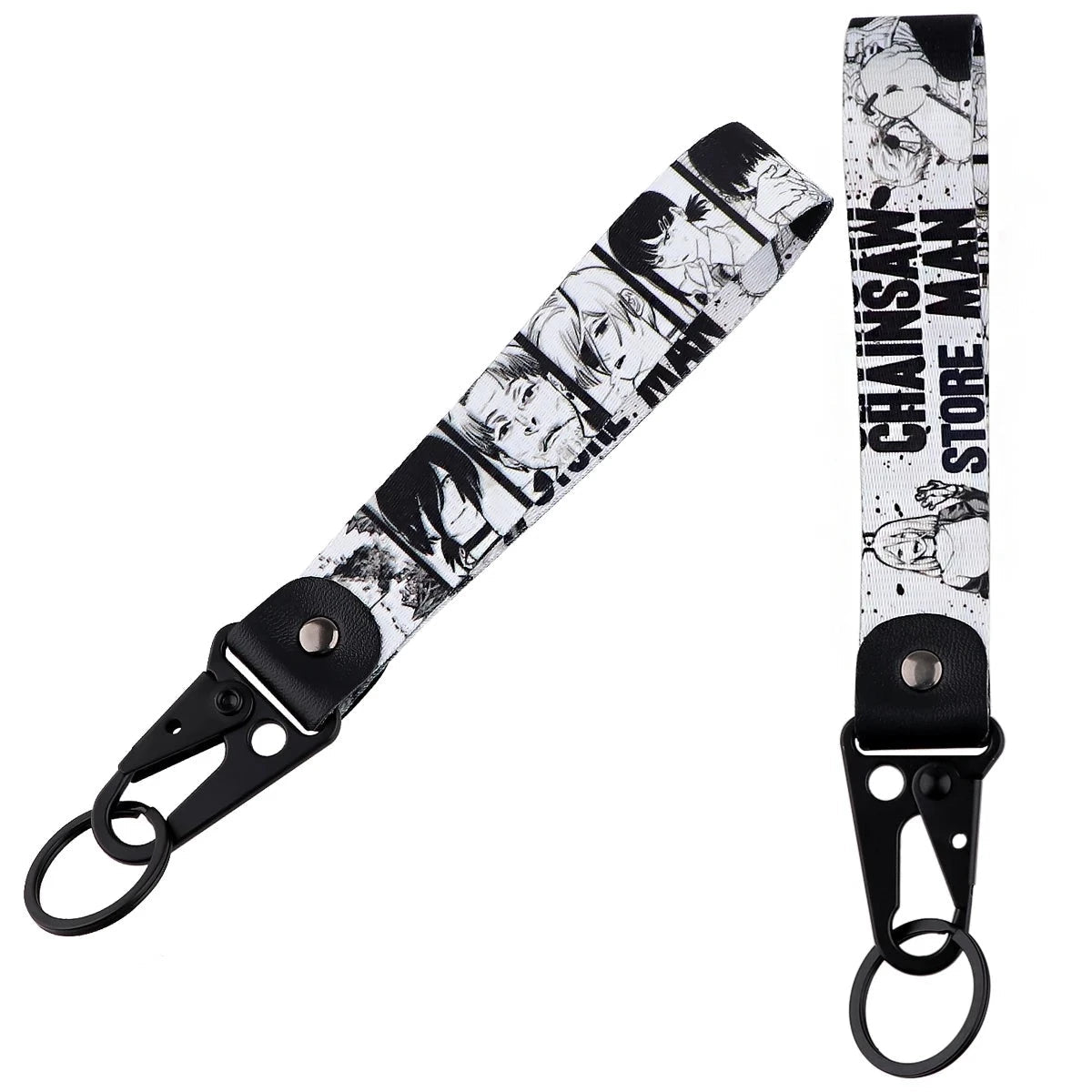 Chainsaw Man 'Store Man' Wrist Lanyard Keychain with Keyring Clip
