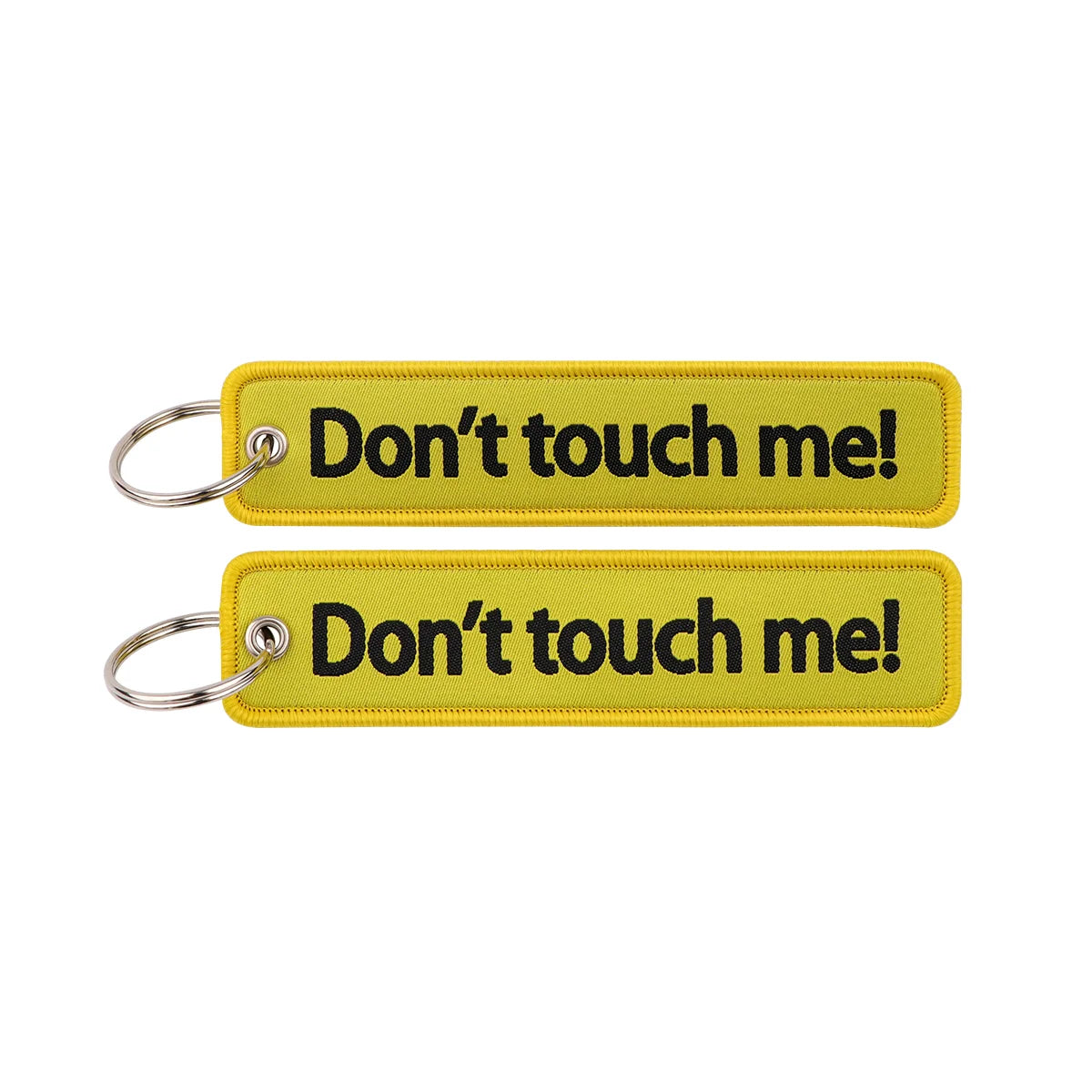 Don't Touch Me Embroidered Keyring Keychain