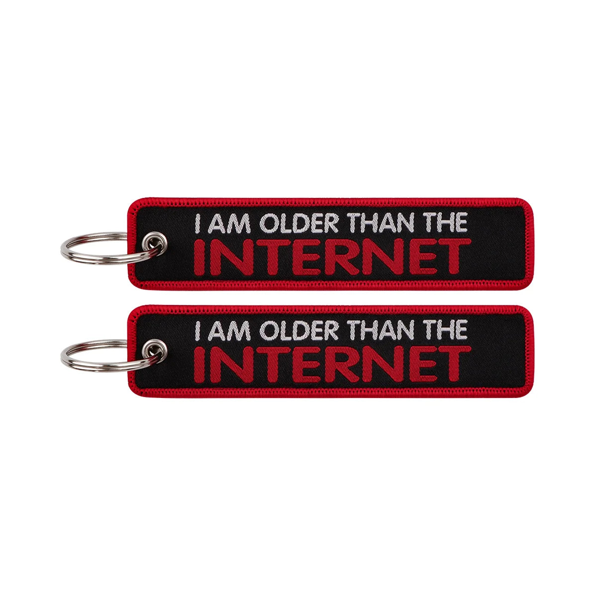 I Am Older Than the Internet Embroidered Keyring Keychain