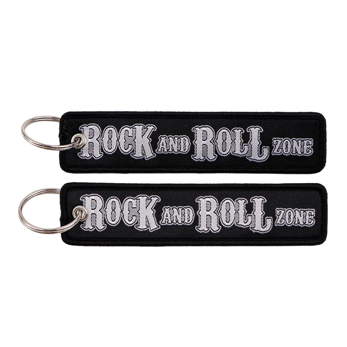Rock and Roll Zone Embroidered Keyring Keychain