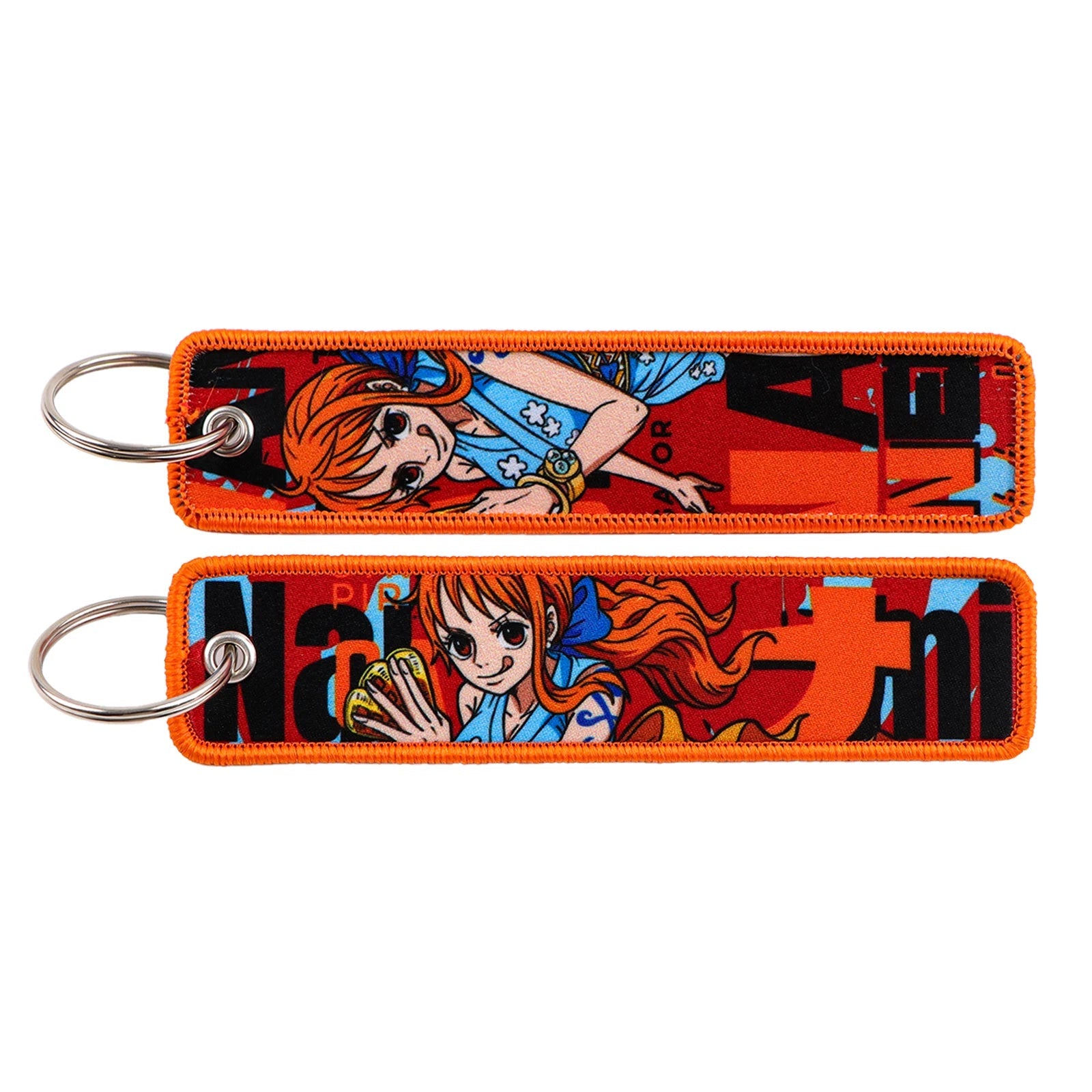 One Piece 'Cat Burglar Nami' Embroidered Keyring Keychain
