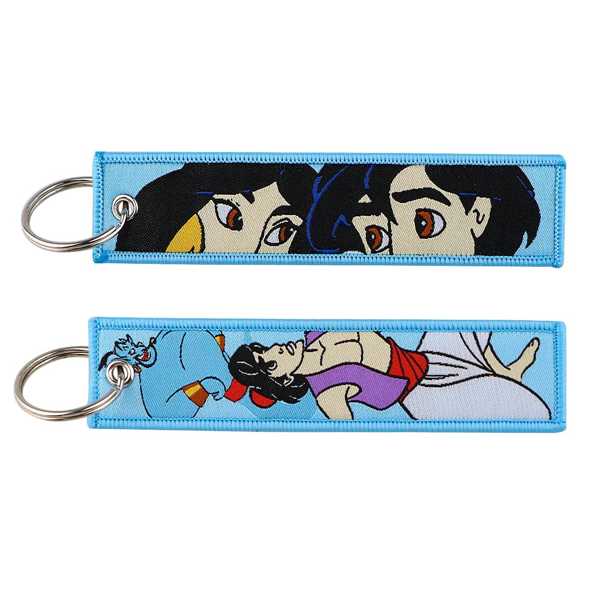 Aladdin 'Genie | Aladdin | Jasmine' Embroidered Keychain