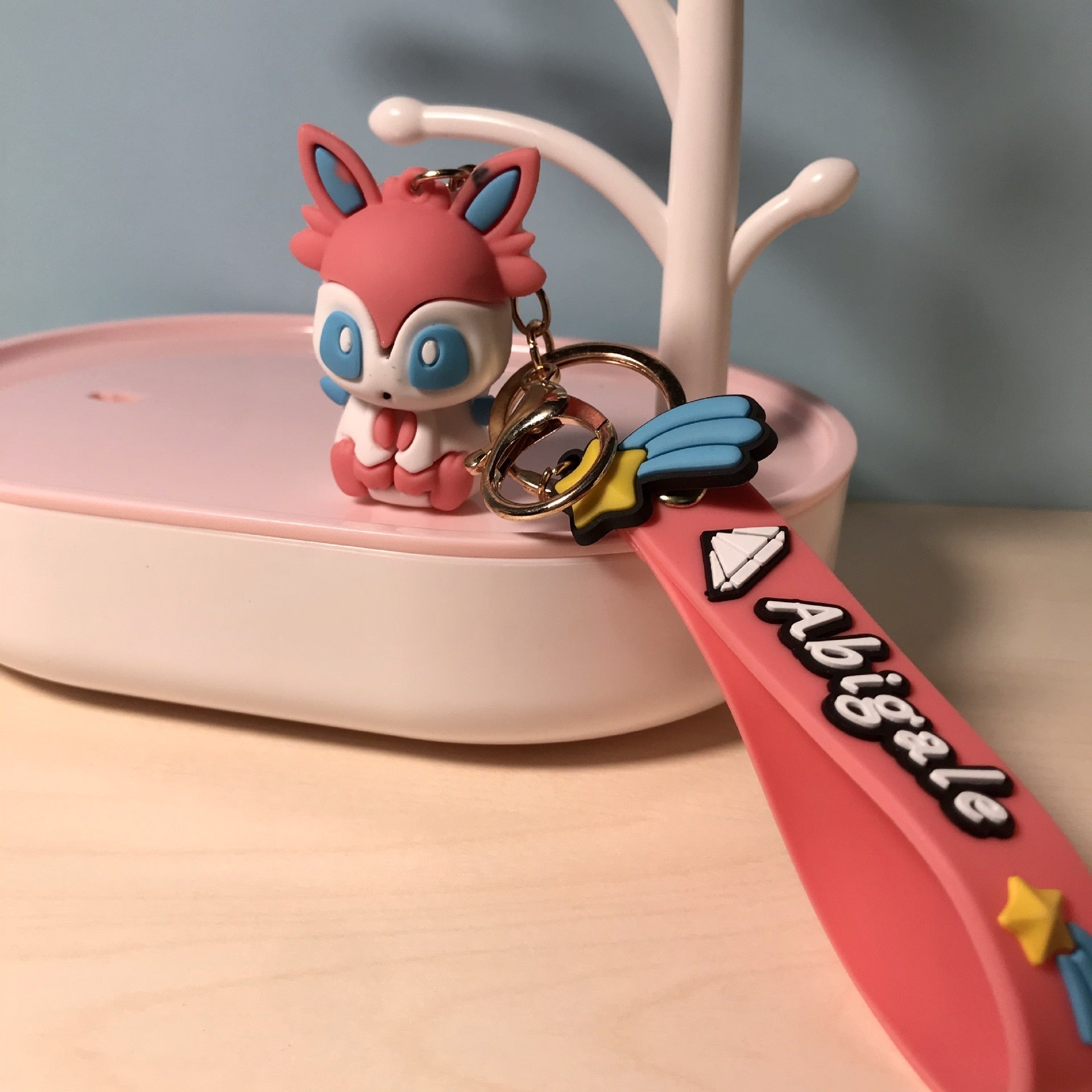 Pokemon 'Sylveon' Keyring PVC Keychain