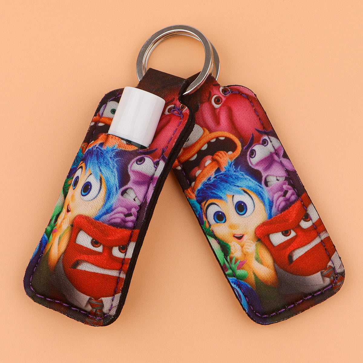 Inside Out 'Joy and Anger' Lipstick Holder Keychain