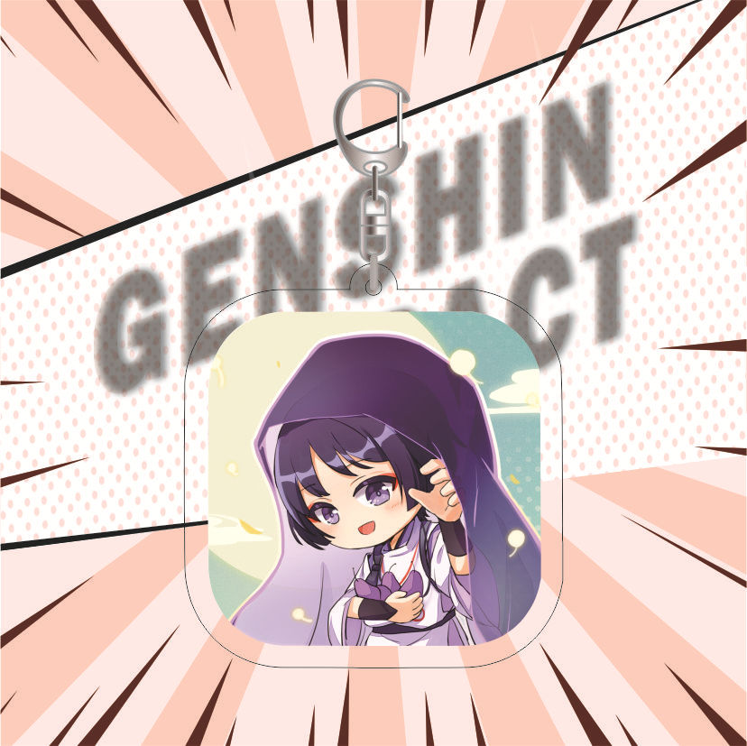 Genshin Impact 'Raiden Shogun' Keyring Resin Keychain