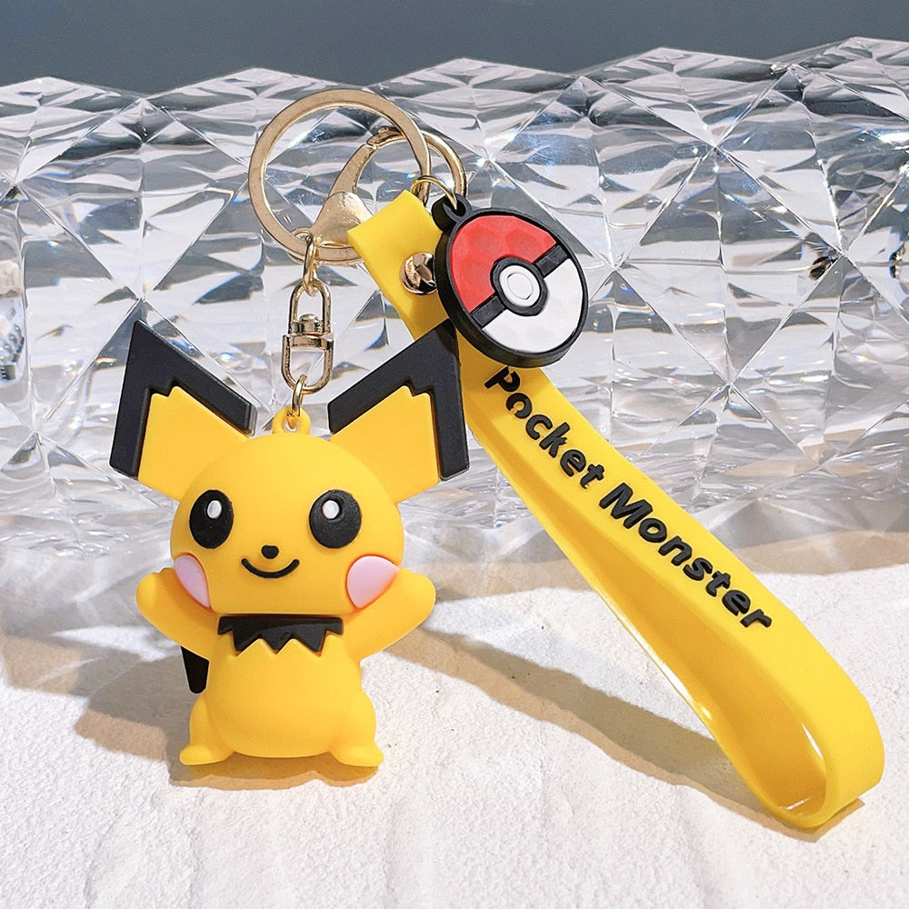 Pokemon 'Small Cute | Pikachu' Keyring PVC Keychain