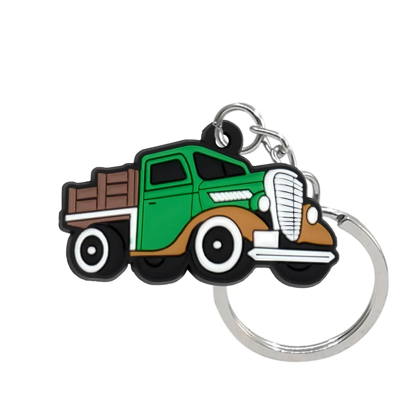 'Vintage Truck' Keyring Rubber Keychain