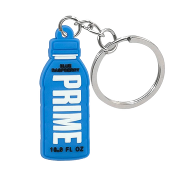 Prime 'Blue Raspberry' Keyring Silicone Keychain