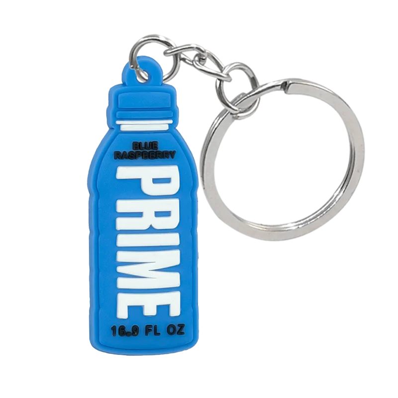 Prime 'Blue Raspberry' Keyring Silicone Keychain