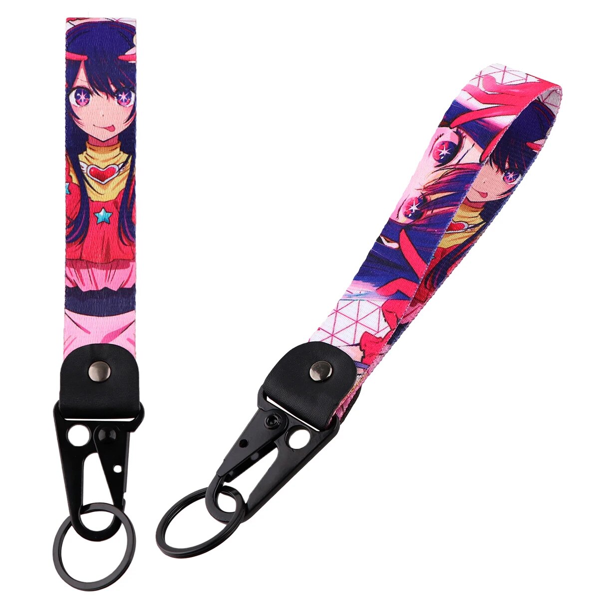 Oshi No Ko Wrist Lanyard Keychain with Keyring Clip