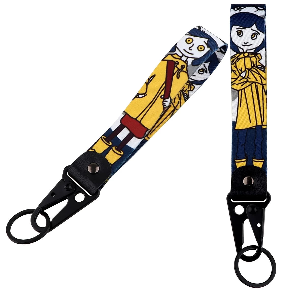 Coraline Jones 'Animated' Wrist Lanyard Keychain with Keyring Clip