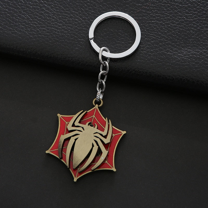 Spiderman Logo Keyring Metal Keychain