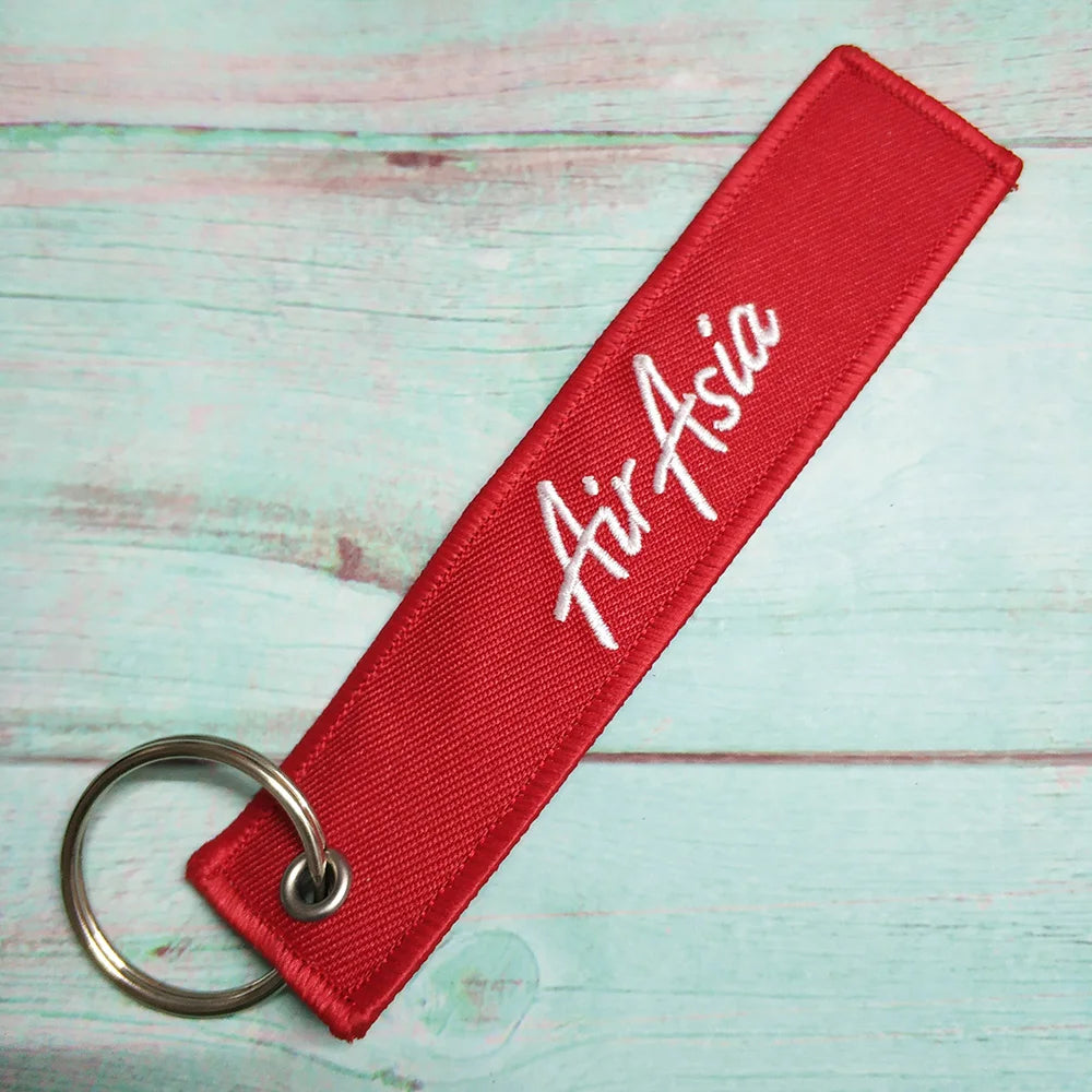 Airlines 'Air Asia' Embroidered Keychain