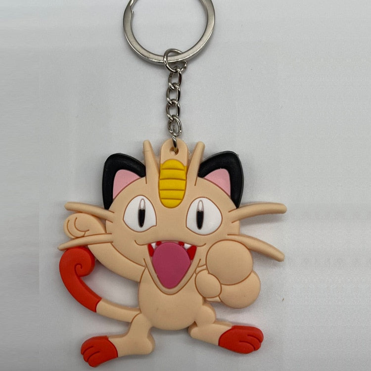 Pokemon 'Meowth' Keyring Rubber Keychain