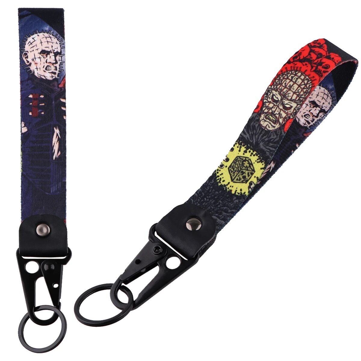 Hellraiser Wrist Lanyard Keychain with Keyring Clip