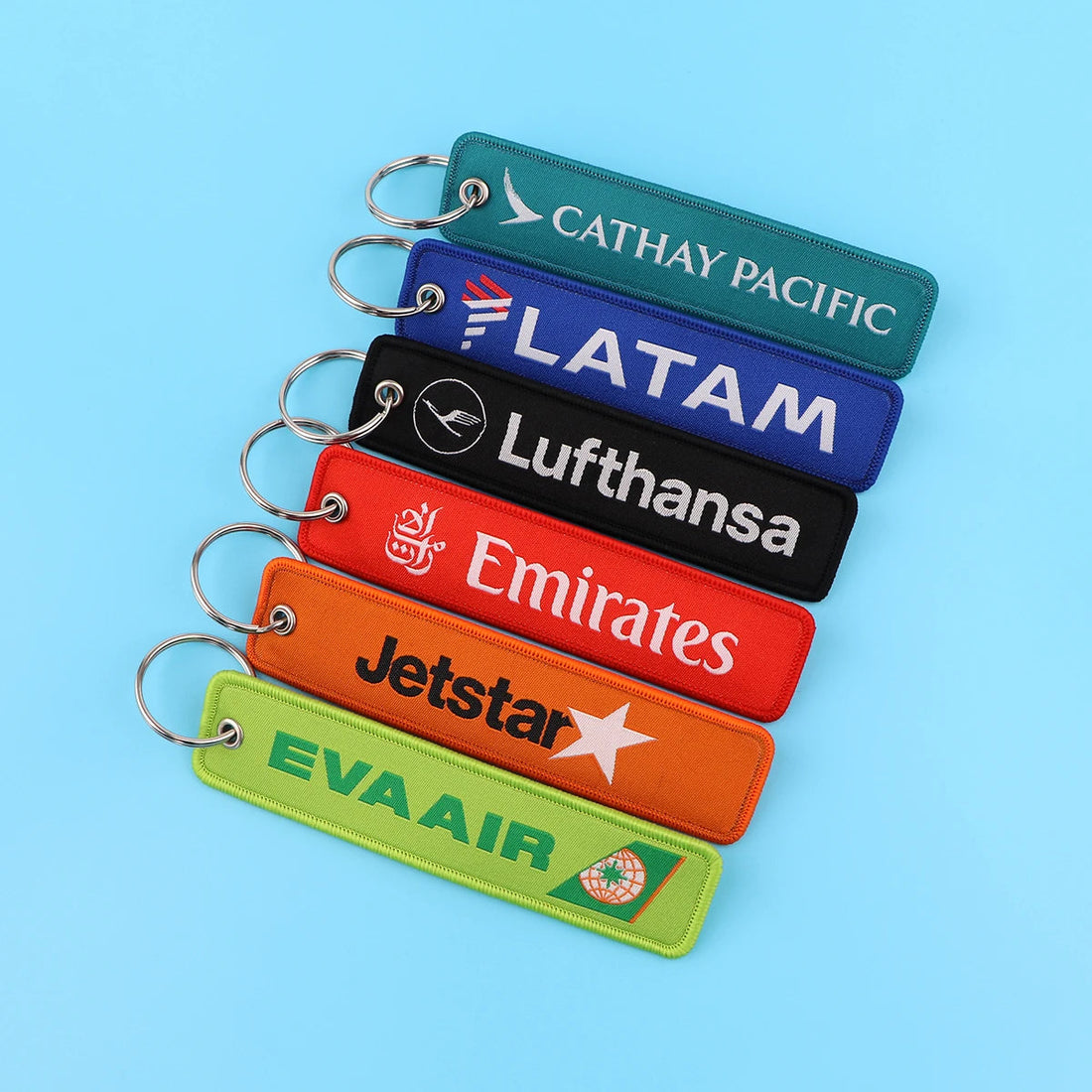 Airline Tag 'EVA Air' Embroidered Keyring Keychain