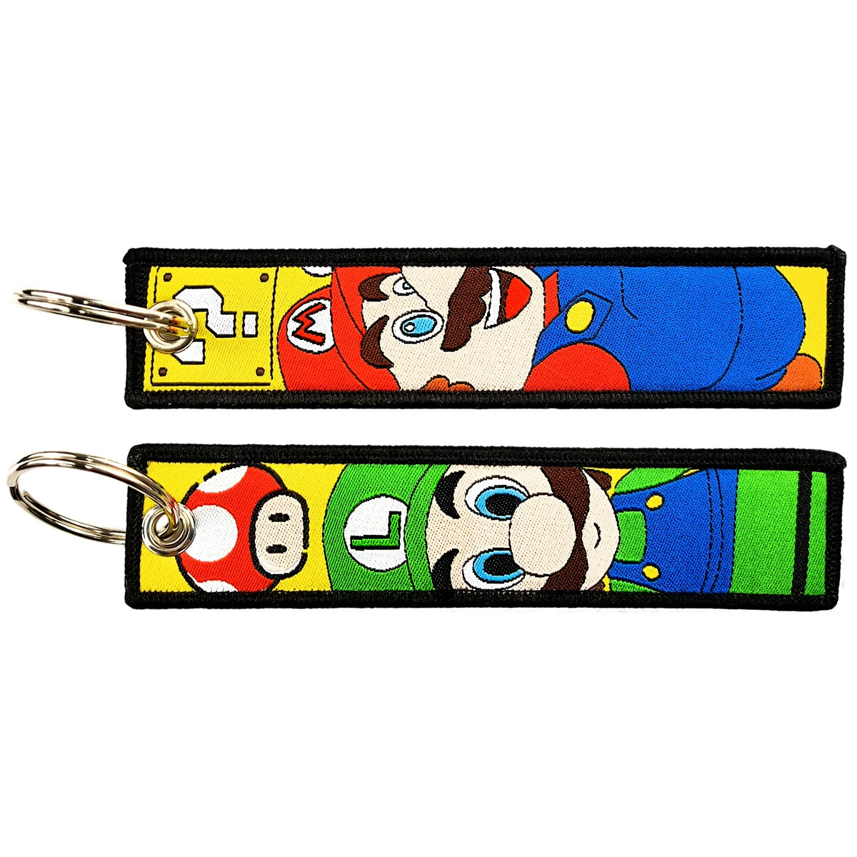 Super Mario Bros 'Mario and Luigi' Embroidered Keyring Keychain