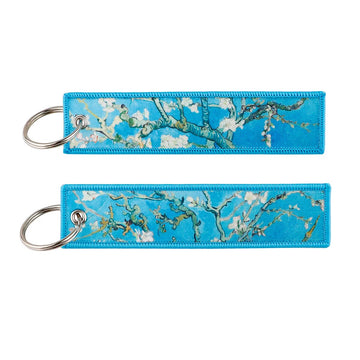 Van Gogh 'Almond Blossom' Embroidered Keychain