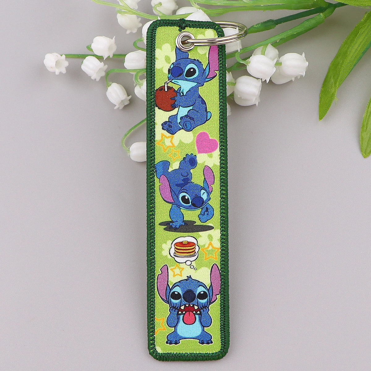 Lilo and Stitch ‘Hungry Stitch' Embroidered Keyring Keychain