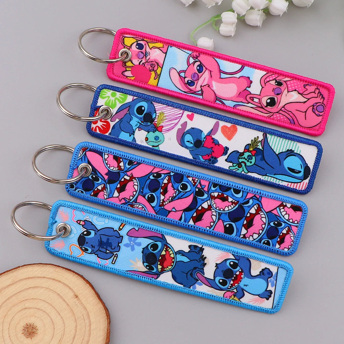 Lilo & Stitch ‘Funny Stitch' Embroidered Keyring Keychain